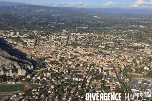 Vue aerienne du pays de Cavaillon