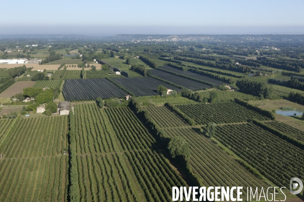 Vue aerienne du pays de Cavaillon