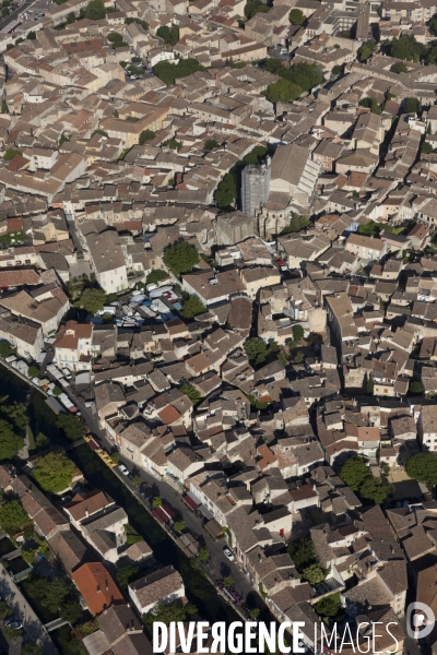 Vue aerienne du pays de Cavaillon