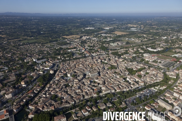 Vue aerienne du pays de Cavaillon