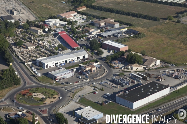 Vue aerienne du pays de Cavaillon