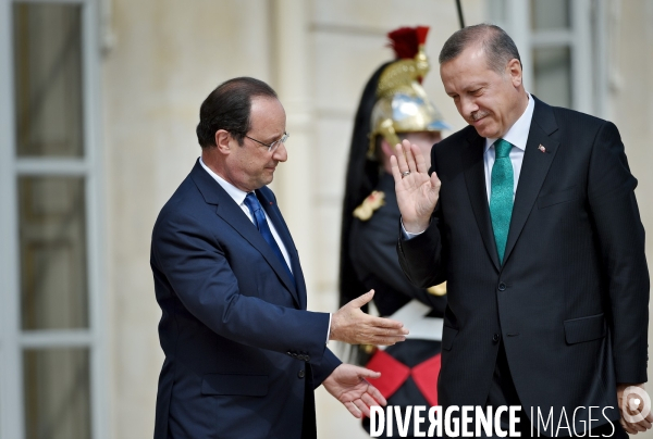 François Hollande reçoit Recep Tayyip Erdogan