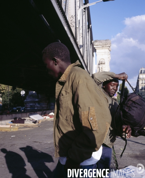 Metro La Chapelle, réfugiés africains