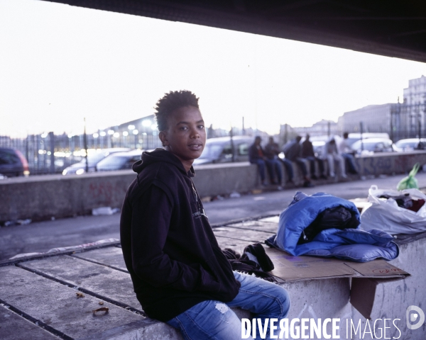 Metro La Chapelle, réfugiés africains