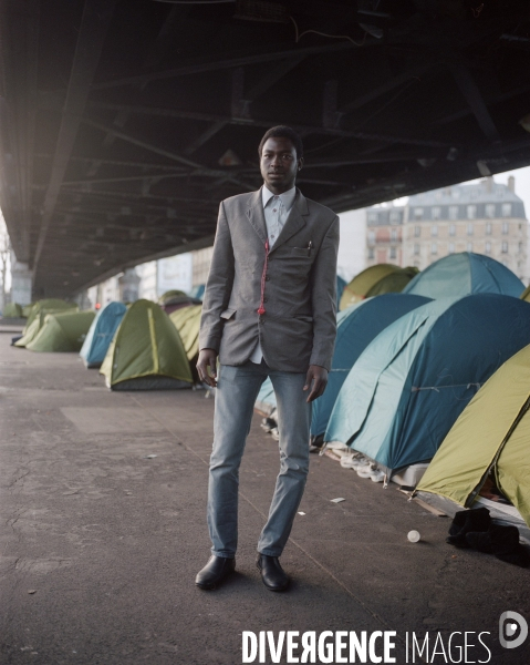 Metro La Chapelle, réfugiés africains