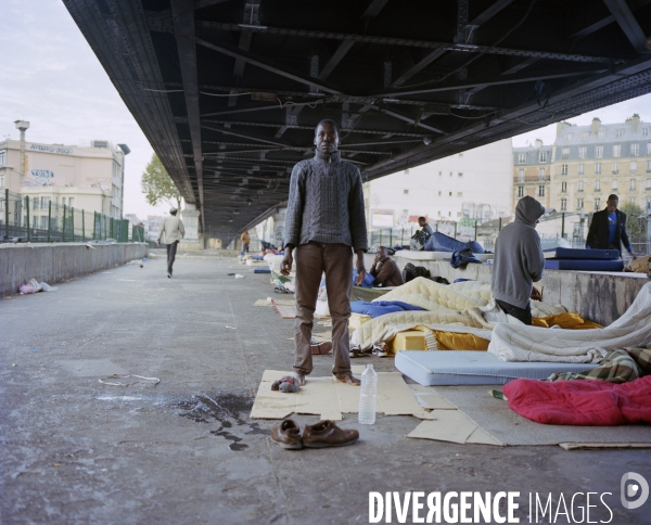 Metro La Chapelle, réfugiés africains