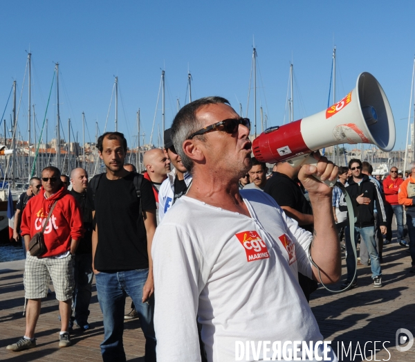 Sncm : manifestation des marins cgt