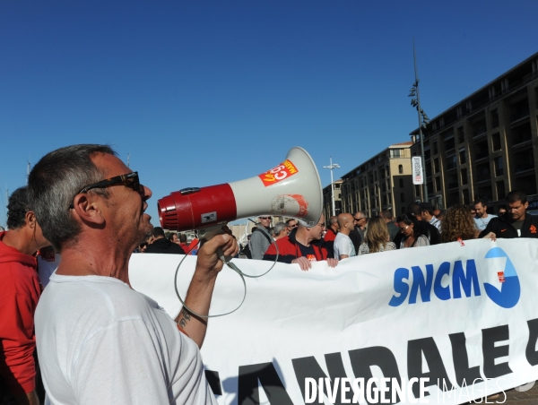 Sncm : manifestation des marins cgt