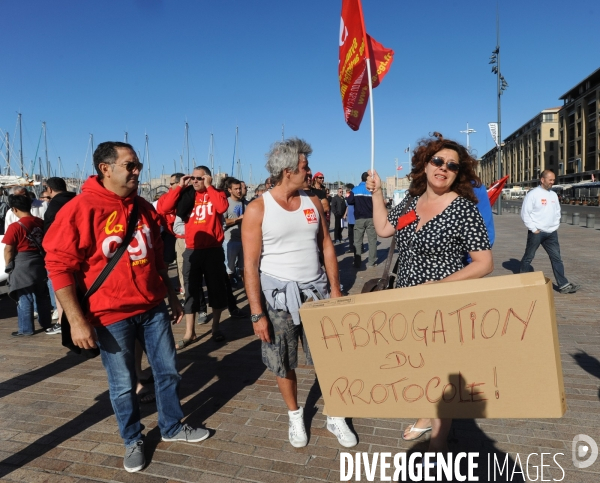 Sncm : manifestation des marins cgt