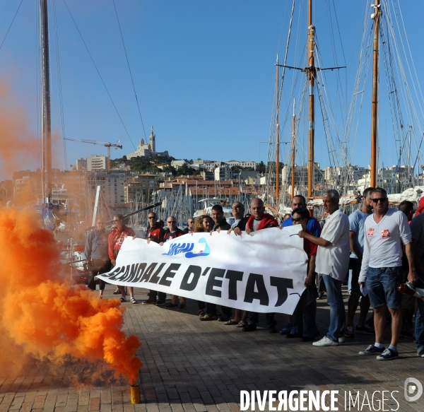 Sncm : manifestation des marins cgt