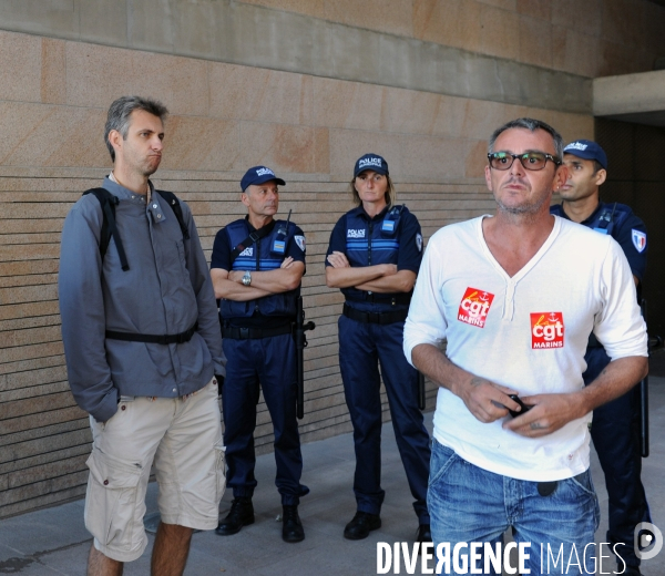 Sncm : manifestation des marins cgt