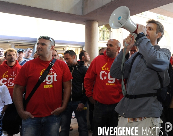 Sncm : manifestation des marins cgt