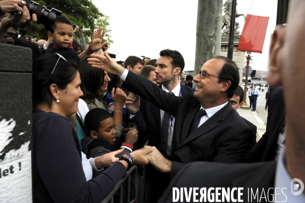 Défilé militaire du 14 juillet. Tribune officielle