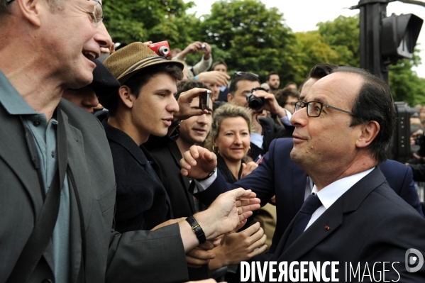 Défilé militaire du 14 juillet. Tribune officielle