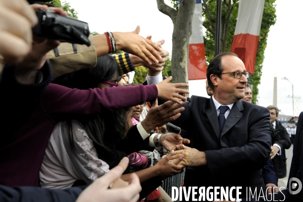 Défilé militaire du 14 juillet. Tribune officielle