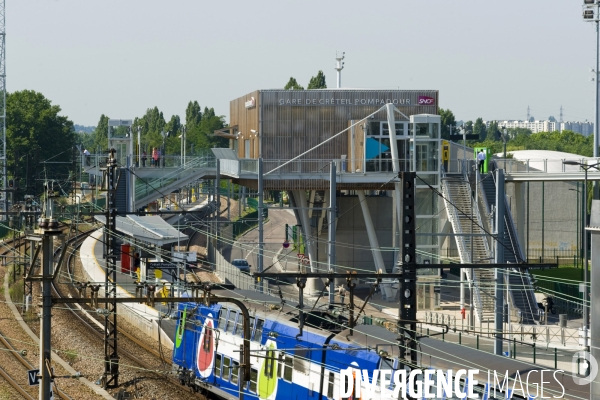 La gare sncf Creteil Pompadour sur la ligne  D du rer