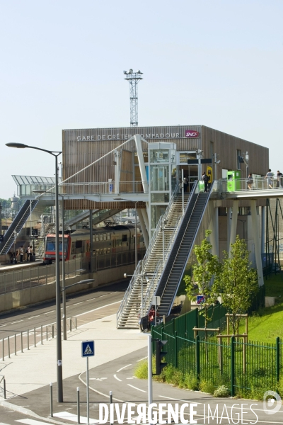 La gare sncf Creteil Pompadour sur la ligne  D du rer