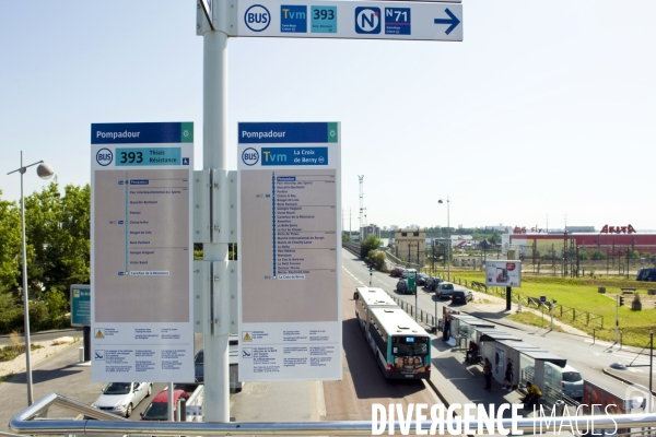 Le nouveau pole multimodal a Creteil Pompadour sur la ligne du rer D