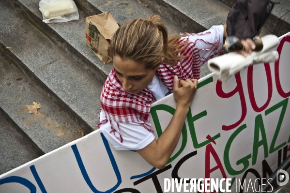 Manifestation propalestinienne interdit, en soutien aux habitants de Gaza.