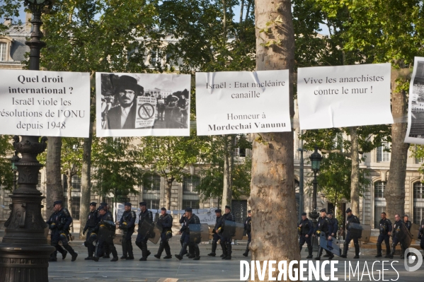 Manifestation propalestinienne interdit, en soutien aux habitants de Gaza.