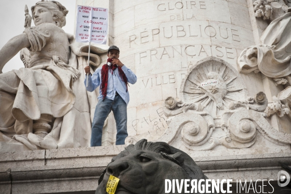 Manifestation propalestinienne interdit, en soutien aux habitants de Gaza.