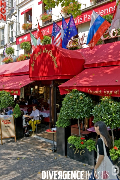 Illustration Juillet 2014.Le restaurant le Pied de Cochon aux Halles a Paris