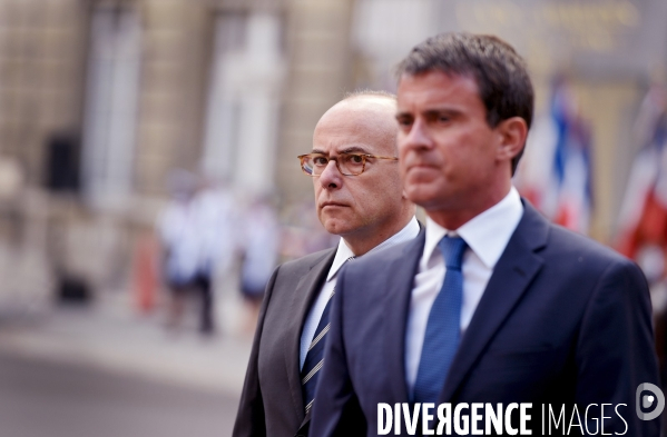 Bernard Cazeneuve avec Manuel Valls