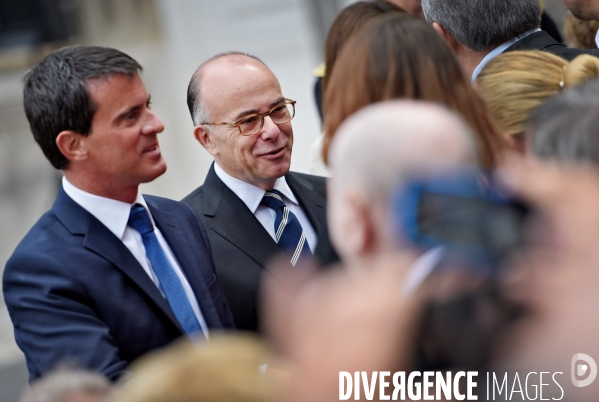 Bernard Cazeneuve avec Manuel Valls