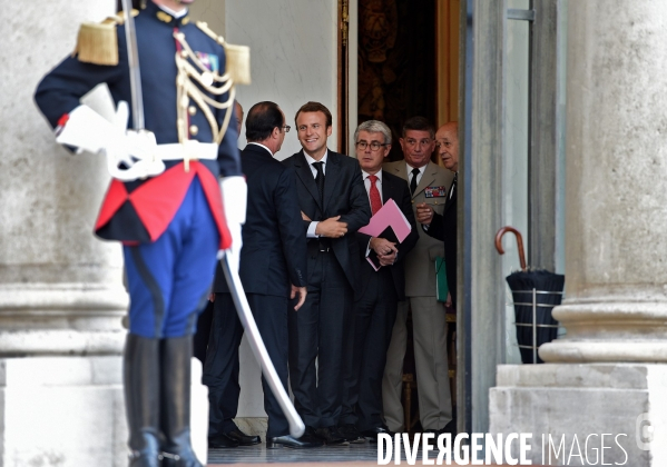 François Hollande avec Emmanuel Macron