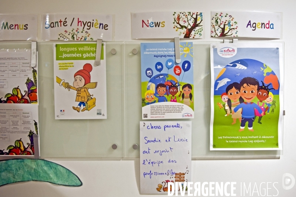 A la creche des Louvresses a Gennevilliers, des notes a l attention des parents