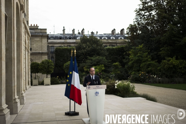 Reunion des chefs de gouvernement europeens a l Elysee.