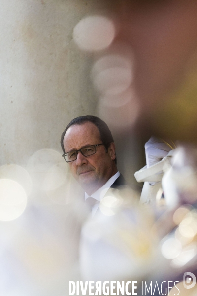 Reunion des chefs de gouvernement europeens a l Elysee.