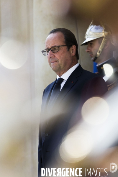 Reunion des chefs de gouvernement europeens a l Elysee.