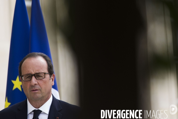 Reunion des chefs de gouvernement europeens a l Elysee.