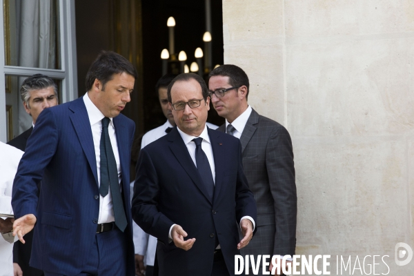 Reunion des chefs de gouvernement europeens a l Elysee.