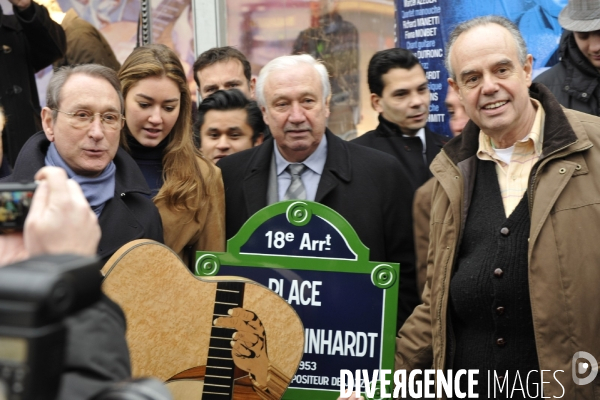 Inauguration de la place Django Reinhardt en hommage au guitariste de jazz manouche