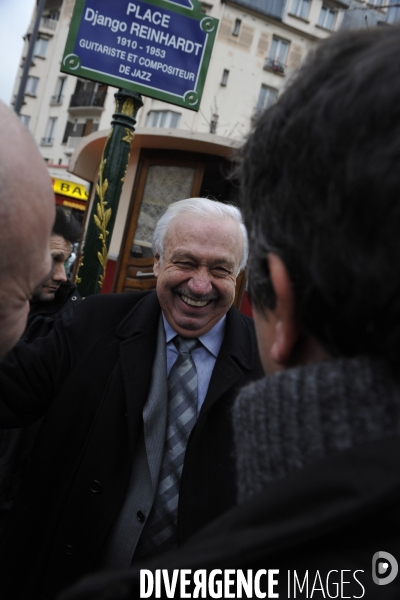 Inauguration de la place Django Reinhardt en hommage au guitariste de jazz manouche