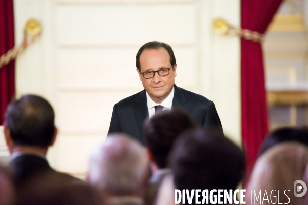 Conference presse president Hollande 18 sept 2014