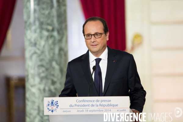 Conference presse president Hollande 18 sept 2014