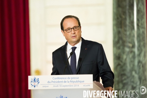 Conference presse president Hollande 18 sept 2014