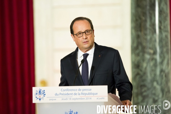 Conference presse president Hollande 18 sept 2014