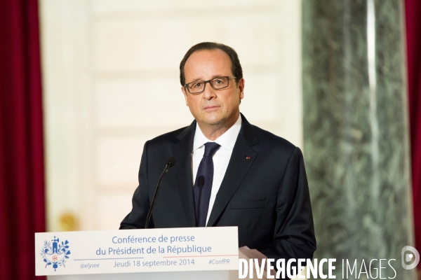 Conference presse president Hollande 18 sept 2014
