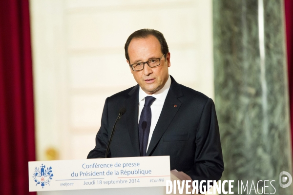 Conference presse president Hollande 18 sept 2014