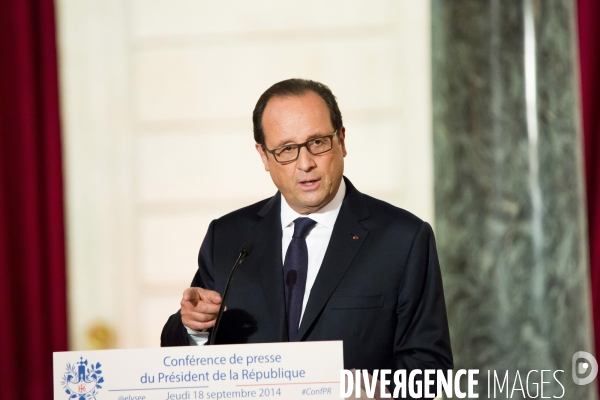 Conference presse president Hollande 18 sept 2014