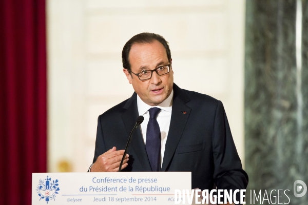 Conference presse president Hollande 18 sept 2014