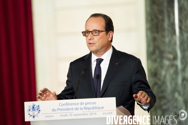 Conference presse president Hollande 18 sept 2014