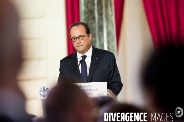 Conference presse president Hollande 18 sept 2014