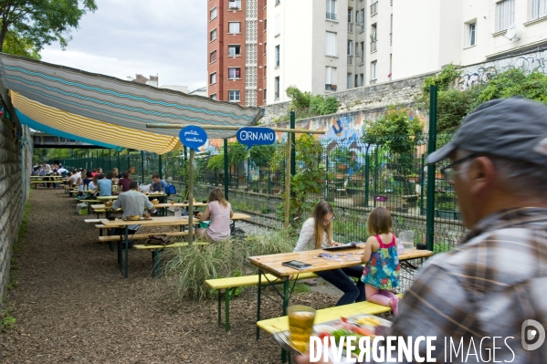 La gare d Ornano sur la petite ceinture transformee en un lieu de vie. Bienvenue a la Recyclerie !