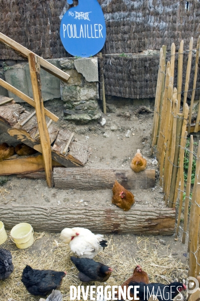 La gare d Ornano sur la petite ceinture transformee en un lieu de vie. Bienvenue a la Recyclerie ! Les poules du poullaier