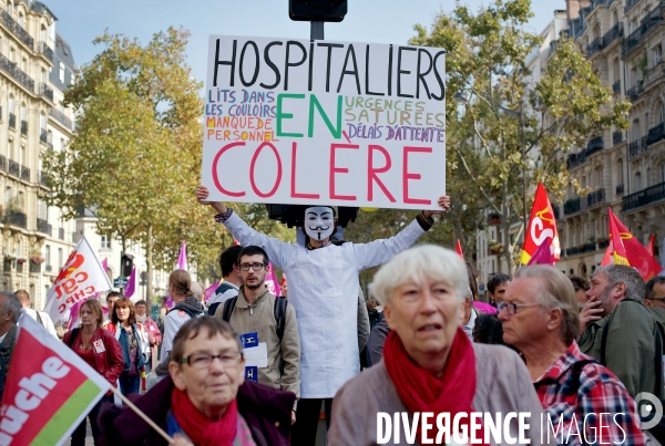Manifestation nationale des hospitaliers contre l austérité